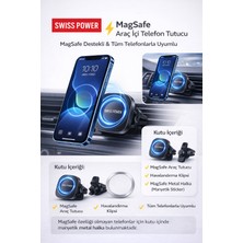 Swiss Power Swıss Power Magsafe Araç Içi Telefon Tutucu Manyetik Mıknatıslı Tüm Telefonlarla Uyumlu