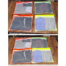 EkoAlışverişDünyam 4 Adet 4 Renk Bavul Içi Düzenleyici - Fermuarlı Valiz Organizeri