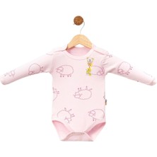 GMG Collection Baby Sütlü Kahverengi Kaplumbaga Desenli Uzun Kollu Badi 3y,4y,5y,6y Erkek