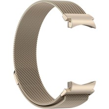 Samsung Galaxy Watch 6 40MM Uyumlu Kordon Hasır Metal Mıknatıslı Örgü Zore Krd-01 Kayış