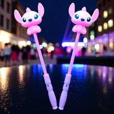 Kuzey Oyuncak 2 Adet Pembe Stitch Işıklı Çubuk Stiç Işıklı Çubuk 35 cm Parti Işıkları Renkli LED Işıklı Çubuk