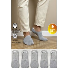 Yasyas Unisex 5 Çift Eyaz Pamuklu Babet Çorap