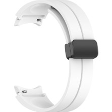 Samsung Galaxy Watch 4 40MM Uyumlu Kordon Silikon Metal Mıknatıslı Toka Zore Krd-84 Kayış