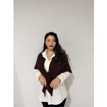 Blackbird Luxe Içten Geçirmeli Triko Üçgen Şal