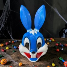 Kuzey Oyuncak Mavi Tavşan Maskesi Cadılar Bayramı Maskesi Blue Halloween Mask Kostüm Maskesi Mavi Tavşan Maskesi