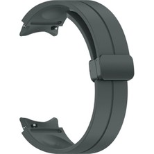 Samsung Galaxy Watch 4 44MM Uyumlu Kordon Silikon Metal Mıknatıslı Toka Zore Krd-84 Kayış