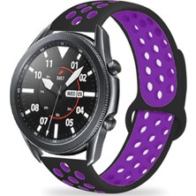 Zore Samsung Galaxy Watch 46MM Uyumlu 22MM Kordon Silikon Esnek Yumuşak Delikli Spor Krd-02 Kayış
