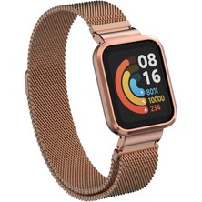 Xiaomi Redmi Watch (Mi Watch Lite) Uyumlu Kordon Hasır Metal Mıknatıslı Zore Krd-58 Kayış
