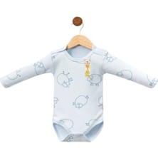 GMG Collection Baby Büyük Koyun Desenli Uzun Kollu Çıtçıtlı Badi Kız-Erkek 1-1,5-2-3 Yaş