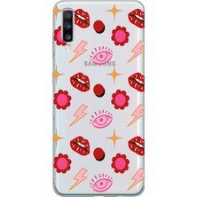 Mobilpad Samsung Galaxy A50/A30S/A50S Uyumlu Baskılı Yumuşak Silikon Şeffaf Telefon Kılıfı