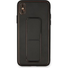 Eco Port Iphone Xs Max Kılıf Coco Deri Standlı Kapak - Siyah