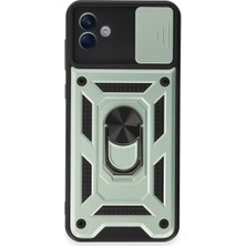 Eco Port Samsung Galaxy A04E Kılıf Pars Lens Yüzüklü Silikon - Yeşil