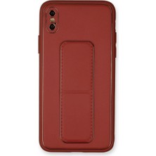 Eco Port Iphone Xs Max Kılıf Coco Deri Standlı Kapak - Fuşya