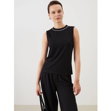 Lc Waikiki Yeni Sezon Bisiklet Yaka Boncuk Işlemeli Kadın Atlet