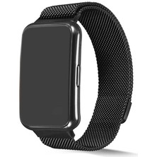 Huawei Watch Fit Uyumlu Kordon Hasır Metal Mıknatıslı Örgü Zore Krd-01 Kayış