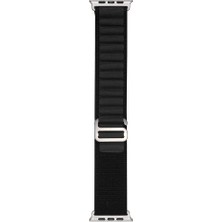 Zore Apple Watch 7 45MM Uyumlu Kordon Naylon Kumaş Spor Görünümlü Band-74 Hasır Kayış