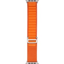 Zore Apple Watch 7 45MM Uyumlu Kordon Naylon Kumaş Spor Görünümlü Band-74 Hasır Kayış