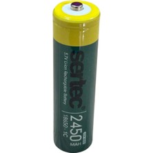 Eco Port Sertec 18650 3.7V 2450 Mah 1c Li-Ion Şarjlı Pil Başlı
