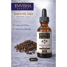 Envisha Beauty Karanfil Yağı 30 ml Soğuk Pres Üretim ile  Saf Etkili Vücut Bakım Ürünü
