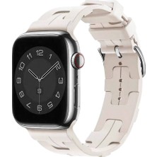 Zore Apple Watch 7 45MM Uyumlu Kordon Silikon Yumuşak Esnek Metal Klipsli Krd-92 Kayış
