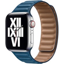Zore Apple Watch 40MM Uyumlu Kordon Suni Deri Baklalı Krd-34 Kayış