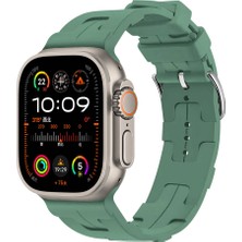 Zore Apple Watch Ultra 49MM Uyumlu Kordon Silikon Yumuşak Esnek Metal Klipsli Krd-92 Kayış