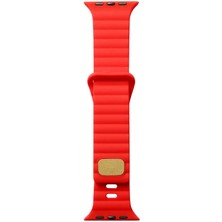 Zore Apple Watch 44MM Uyumlu Kordon Silikon Soft Yüzey Metal Tokalı Krd-73 Kayış