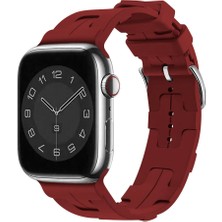 Zore Apple Watch 42MM Uyumlu Kordon Silikon Yumuşak Esnek Metal Klipsli Krd-92 Kayış