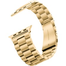 Apple Watch 7 41MM Uyumlu Kordon Metal Baklalı Tasarım Zore Band-04 Kayış