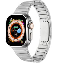 Zore Apple Watch 40MM Uyumlu Kordon Paslanmaz Çelik Luxury Metal Krd-35 Kayış