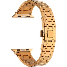 Apple Watch 7 45MM Uyumlu Kordon Paslanmaz Metal Çift Renkli Zore Krd-83 Kayış
