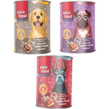 Miçiko Esca Food 3 Aromalı Etli Yetişkin Köpek Konserve Maması 3X415GR
