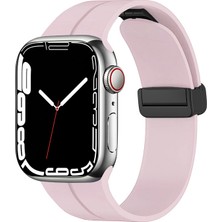 Apple Watch 40MM Uyumlu Kordon Silikon Metal Mıknatıslı Toka Zore Krd-84 Kayış