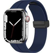 Apple Watch 40MM Uyumlu Kordon Silikon Metal Mıknatıslı Toka Zore Krd-84 Kayış