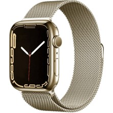 Apple Watch 42MM Uyumlu Kordon Hasır Metal Mıknatıslı Zore Band-01 Kayış