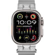 Apple Watch Ultra 49MM Uyumlu Zore KRD-107 Metal Hasır Kordon