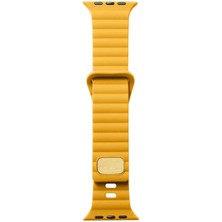 Zore Apple Watch 38MM Uyumlu Kordon Silikon Soft Yüzey Metal Tokalı Krd-73 Kayış