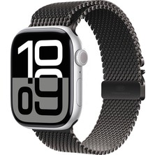 Apple Watch 7 45MM Uyumlu Zore KRD-100 Titanyum Hasır Kordon