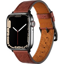 Zore Apple Watch 44MM Uyumlu Kordon Deri Şık Tasarımlı Luxury Strap Krd-76 Kayış