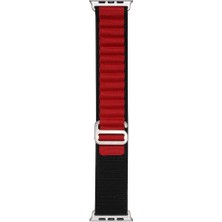 Zore Apple Watch 7 45MM Uyumlu Kordon Naylon Kumaş Spor Görünümlü Band-74 Hasır Kayış