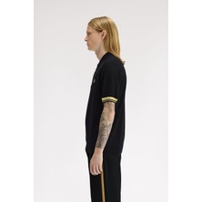Fred Perry K2323-90A Contrast Cuff Knitted Erkek Polo Tişört