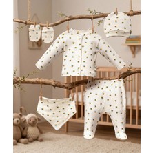 Mahfel 5'li Arılı %100 Pamuk Premium Hastane Çıkış Seti 009