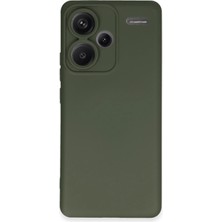 Hnrlishp Newface Xiaomi Redmi Note 13  Plus Kılıf Nano Içi Kadife Silikon - Koyu Yeşil