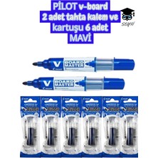 Pilot V-Board 2 Adet Tahta Kalem ve Kartuşu 6 Adet