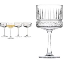 Paşabahçe 4'lü Kadeh ve Elysia Ayaklı Kokteyl/sunumluk Seti. 500 cc