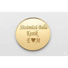 Güven Pleksi Daire Isme Özel Kendinden Yapışkanlı Etiket