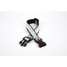 LTG Nova Pati Desenli Dokuma Köpek Boyun Tasması 3 cm x 36-60 cm Siyah