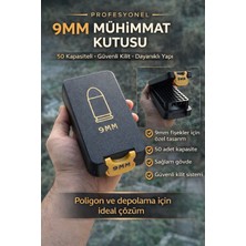 EVORADECO 9 mm Kurşun Kutusu 50 Kapasiteli Kilitli Mühimmat Saklama Kutusu