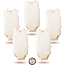 Mahfel 5'li Kısa Kollu %100 Pamuk Premium Seri Çıtçıtlı Bebek Body Zıbın 01