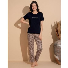 Boyraz Slim Fit Dar Kesim Kadın Milan Bisiklet Yaka Kısa Kol Pijama Takımı 11000S - 1 Adet